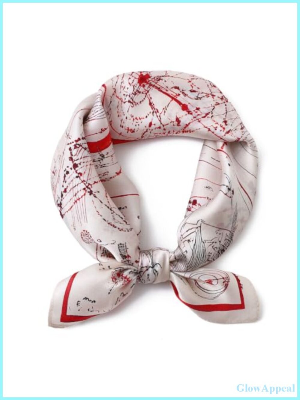 100% Mulberry Silk Scarf 21x21 Lightweight Square Neckerchief Hair Scarf